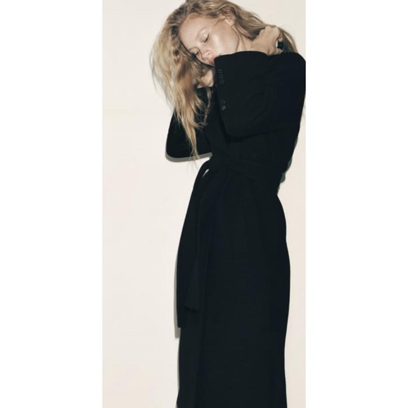 ZARA Wool Wrap Coat - Picture 12 of 16